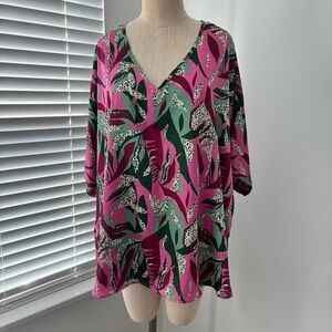 Adrienne Women's Oversized Floral Tropical Top